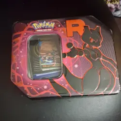 Team Rocket Tin [Team Rocket's Mewtwo ex] Pokemon TCG - Factory Sealed New - Image 2