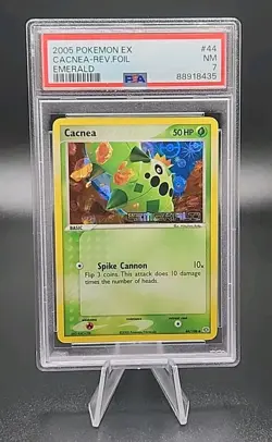 PSA 7 NM Pokemon Cacnea EX Emerald Reverse Rev Holo Foil #44 - Image 1