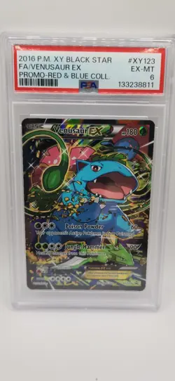 2016 Pokemon XY Black Star Promo Full Art Venusaur EX XY123 PSA 6 - Image 5