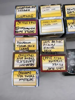 Huge Pokemon Battle Deck lot - Pikachu, Eevee, Charizard, Mewtwo, More - Sleeved - Image 2