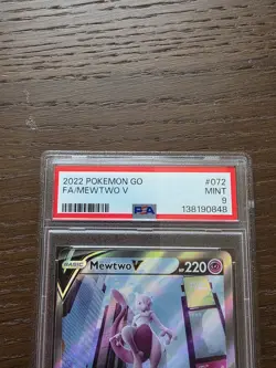 2022 Pokemon GO Mewtwo V Alt Art #072/078 PSA 9 MINT Alternative Full Art - Image 3