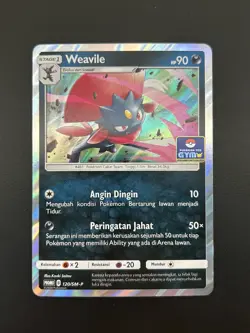 Pokemon TCG Weavile Gym Stamp Promo Indonesia 120/SM-P NEAR MINT US Seller - Image 1