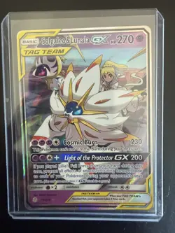 Pokemon Solgaleo & Lunala GX TAG TEAM Ultra Rare Holo Sm-Cosmic Eclipse 75/236 - Image 1