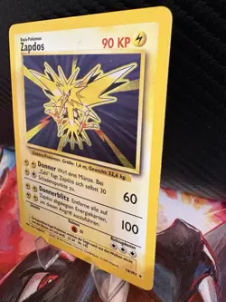 Zapdos 16/102 Base Set Holo German WOTC Vintage Pokemon Card MP - Image 3