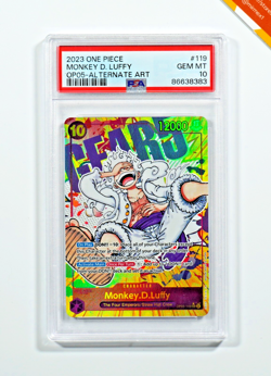 One Piece PSA 10 Monkey D. Luffy #OP05-119 Alternate Art 2023 English - Image 1