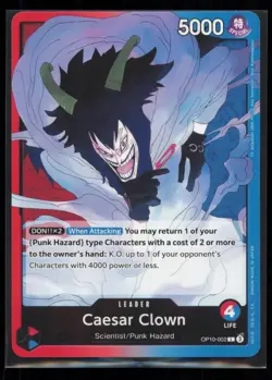 Caesar Clown (002) OP10-002 One Piece Royal Blood Leader Near Mint - Image 1
