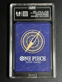 One Piece Luffy SR Op09-119 SP Alt Art Op13 Carrying On His Will JP TAG 8.5 Mint - Image 3