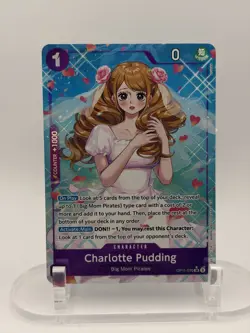 One Piece Charlotte Pudding Alternate Art OP11-070 SR Foil NM ENGLISH - Image 1
