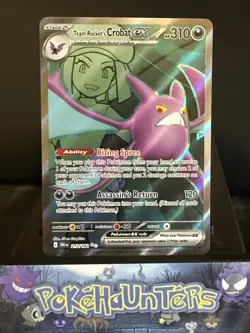 Pokemon Card Team Rocket’s Crobat 217/182 Destined Rivals Secret Rare Holo NM - Image 1