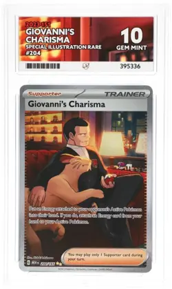 Giovanni's Charisma 204/165 Ace 10 Pokemon Card Scarlet & Violet 151 SIR English - Image 1