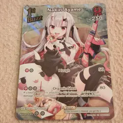 NAKIRI AYAME (SR) Hololive OCG CARD GAME hBP02-034 SR Quintet Spectrum English - Image 1