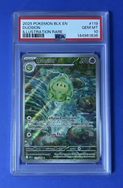 2025 Pokemon BLK EN Duosion Illustration Rare #119 PSA 10 GEM MT - Image 1