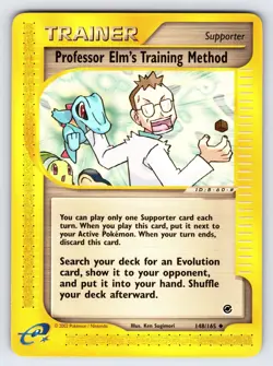 Professor Elm's Training Method 148/165 Expedition Pokemon Card Vintage WOTC VLP - Image 1