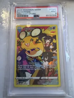 2022 Pokemon Dedenne Brilliant Stars TG07/TG30 MINT. PSA 9 - Image 1