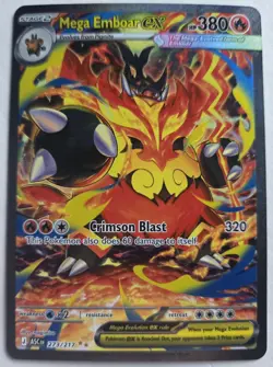 Pokemon TCG English Mega Emboar SIR Ascended Heroes 273/217 - NM! - Image 1
