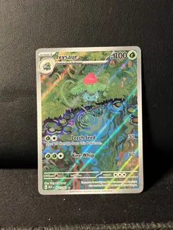 Pokemon Ivysaur Illustration Rare Full Art Holo 167/165 Scarlet & Violet 151 LP - Image 2