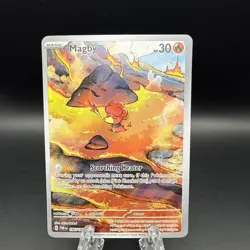 Pokemon Magby 186/182 SV04: Paradox Rift Illustration Rare Near Mint NM - Image 1