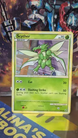 Pokemon TCG 2010 Scyther 65/90 Regular HGSS: Undaunted - Image 1