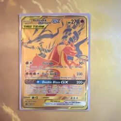 Pokemon Reshiram & Charizard GX 220/173 Ultra Rare Holo TAG TEAM All Stars - - Image 1