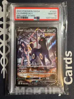 Pokemon TCG 1x Umbreon V - Trainer Gallery - Brilliant Stars - TG22/TG30 PSA 10 - Image 1