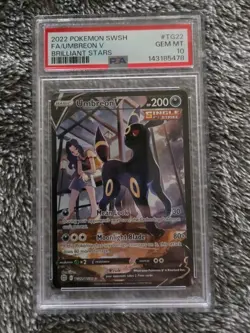 2022 Pokemon Brilliant Stars #TG22 Umbreon V PSA 10 Gem Mint - Image 1