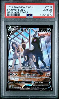 PSA 10 Gem Mint Umbreon V TG22/TG30 Brilliant Stars Pokemon TCG - Image 1
