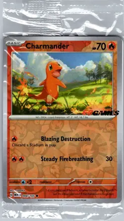 Sealed - Charmander - (EB Games Exclusive) 004/165 - Pokemon Card - Image 1