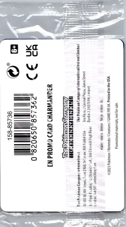 Sealed - Charmander - (EB Games Exclusive) 004/165 - Pokemon Card - Image 2
