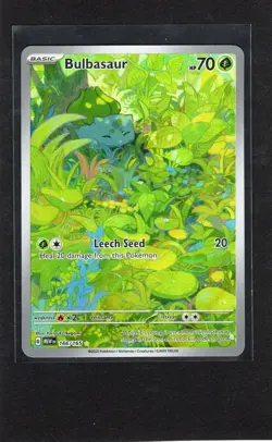 Pokemon Bulbasaur 166/165 Scarlet & Violet 151 Holo Illustration Rare Card - NM - Image 1