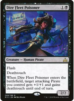 Dire Fleet Poisoner (Foil) 68 MTG NM - Rivals of Ixalan - Image 1