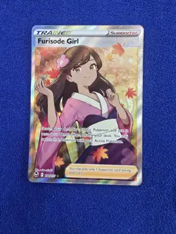 Pokemon TCG Furisode Girl Silver Tempest Trainer Full Art Holo Rare 190/195 - Image 1