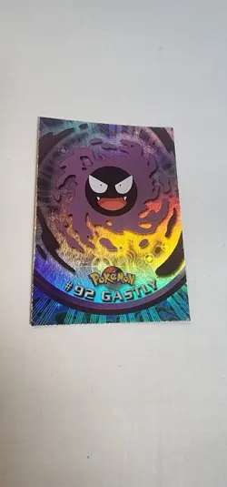 Pokemon Topps 2000 Series 2 Blue Logo Gastly #92 Foil - Image 2