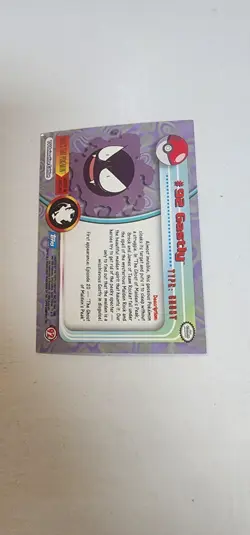 Pokemon Topps 2000 Series 2 Blue Logo Gastly #92 Foil - Image 3