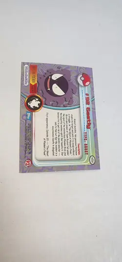 Pokemon Topps 2000 Series 2 Blue Logo Gastly #92 Foil - Image 4