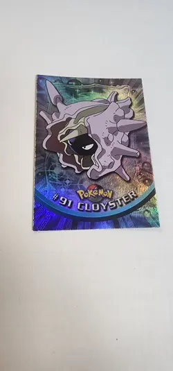 Topps Pokemon Cloyster #91 2000 TV Animation Edition Holo Foil Blue Logo - Image 2