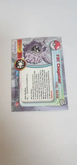 Topps Pokemon Cloyster #91 2000 TV Animation Edition Holo Foil Blue Logo - Image 3