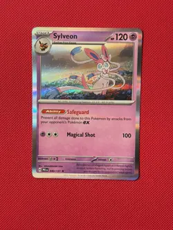 Pokemon Sylveon 040/131 Sv: Prismatic Evolutions Holo Rare Safeguard 120HP - Image 1