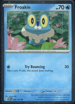 Froakie 056/197 (Cosmos Holo) Promo - SV Obsidian Flames - NM Pokemon TCG - Image 1