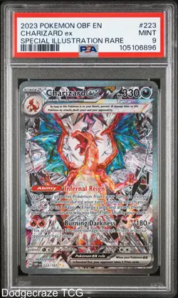 2023 Pokemon Charizard EX Special Illustration Rare 223/197 PSA 9 - Image 1