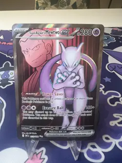 Pokemon 2025 Team Rocket’s Mewtwo FULL ART #213/182 Destined Rivals Near Mint - Image 1