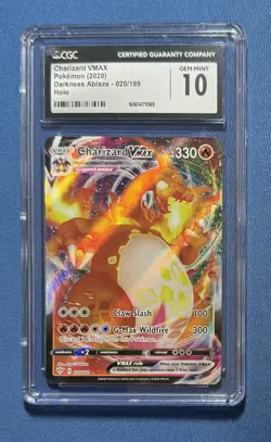 2020 Pokemon Darkness Ablaze Charizard VMAX Holo CGC 10 #020/189 - Image 1