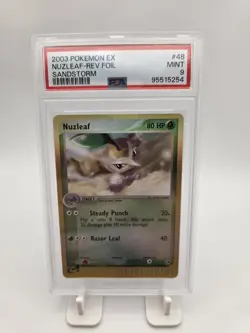 Nuzleaf PSA 10 MINT Pokemon ex Sandstorm 48/100 Nuzleaf Reverse Holo - Image 5