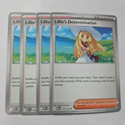 [4x Playset] Lillie's Determination 119/132 ME01: Mega Evolution Pokemon TCG - Image 1