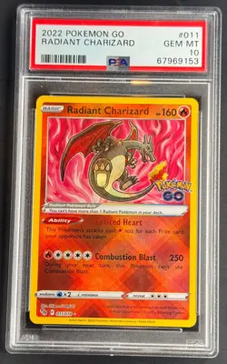 2022 POKEMON GO #011 RADIANT CHARIZARD PSA 10 - Image 1