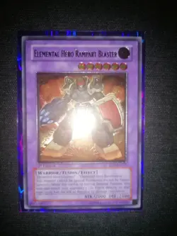 YU-GI-OH Elemental Hero Rampart Blaster 1st Edition Ultimate Rare Euro Print Nm - Image 1