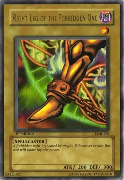 Right Leg of the Forbidden One LOB-120 - Ultra Rare - Lightly Played Unlimited Y - Image 1