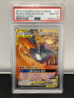 Moltres & Zapdos & Articuno GX #44/68 - Pokemon Hidden Fates PSA 10 Gem MT Mint - Image 1