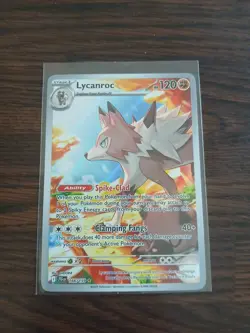 Pokemon Journey Together Illustration Card Lycanroc 166/159 Near Mint Condition - Image 1
