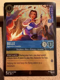 DISNEY PARKS EXCLUSIVE - Belle - Apprentice Inventor Lorcana PROMO 37/P3 EN 7 - Image 1
