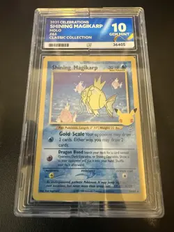 Shining Magikarp Holo Pokemon Card 66/64 Celebrations 2021 Ace Gem Mint 10 - Image 1